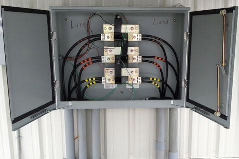 Electrical load measuring wiring