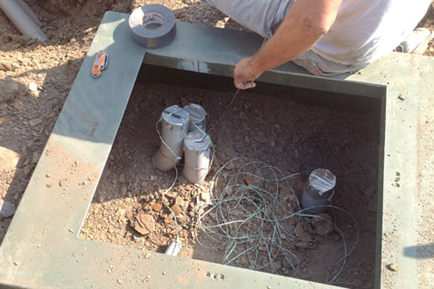 Transformer underground wiring installers